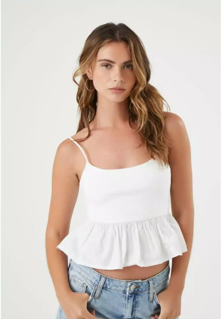 Buy FOREVER 21 Peplum Cropped Cami 2024 Online