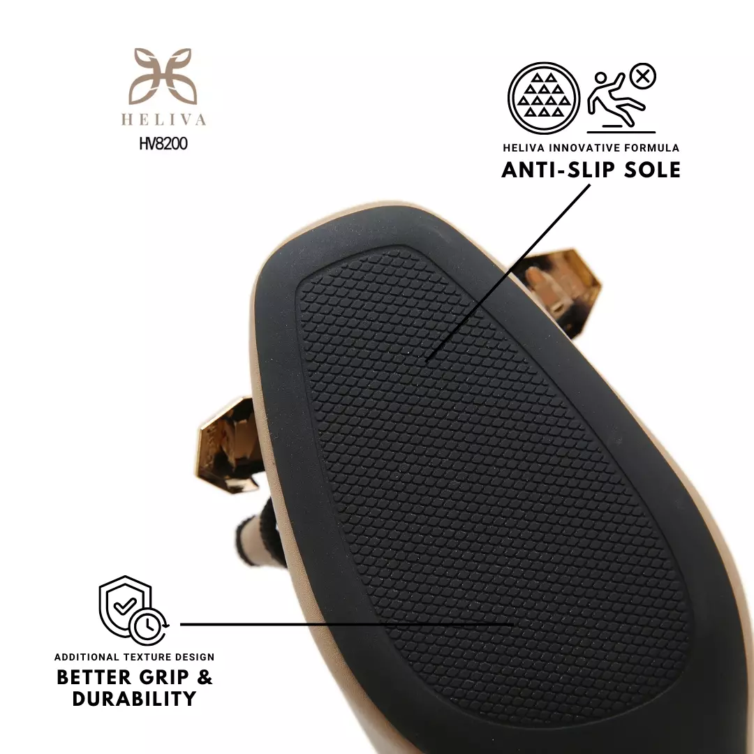 Heliva Nesya High Heels Gold Bow Accessories Sling Back Sol 6cm HV8200