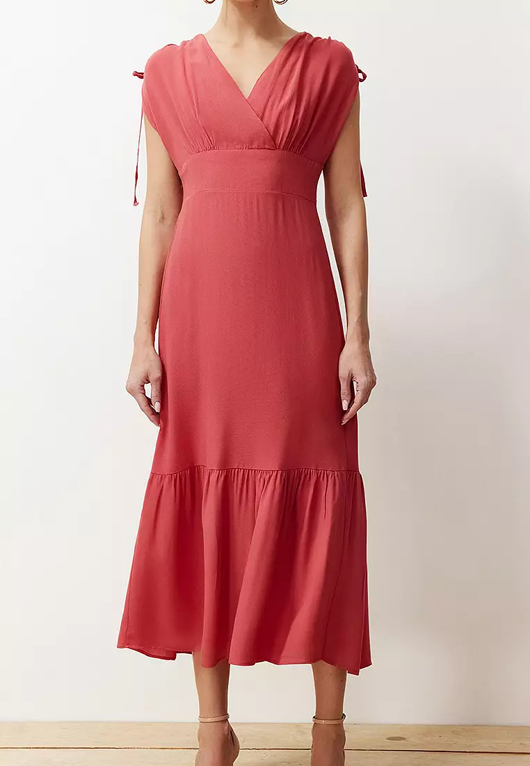 Ruched Midi Dress