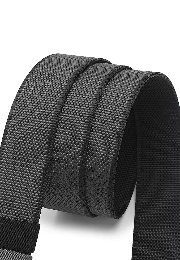 40mm Auto Canvas Belt - Grey / Black