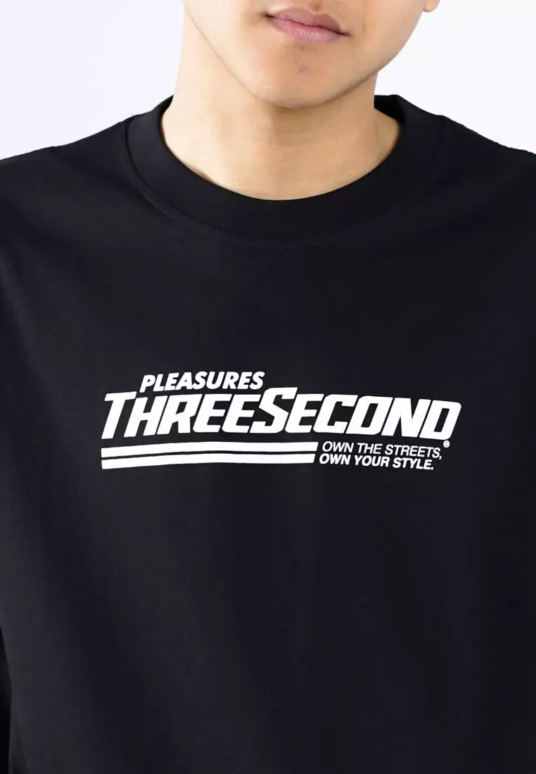 3Second Men's T-Shirt Short Sleeve Regular Fit Cotton Own The Streets OL-C350525