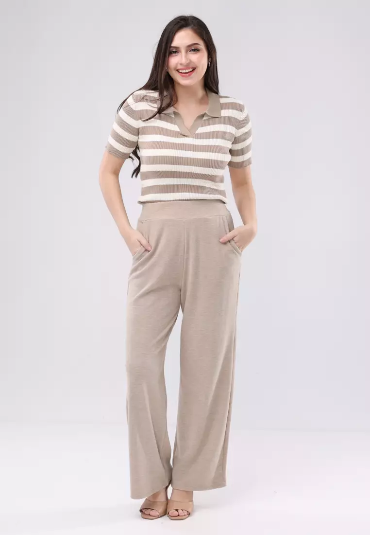 Knitted Wide Leg Pants