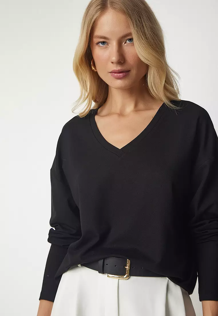 Next black v neck jumper sale