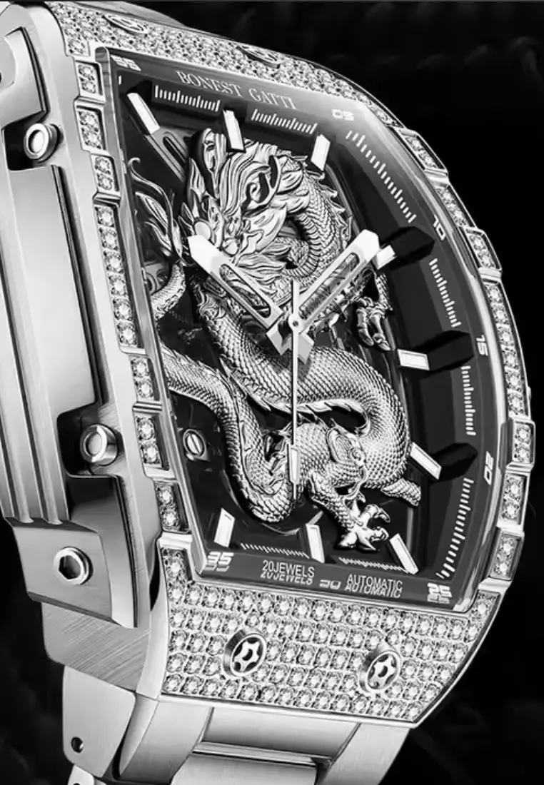 Automatic Unisex Stainless Steel Watch, Stainless Steel Bracelet