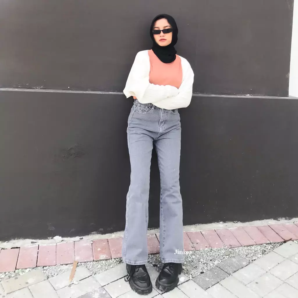 Jione Celana Loose High Waist Jeans 012