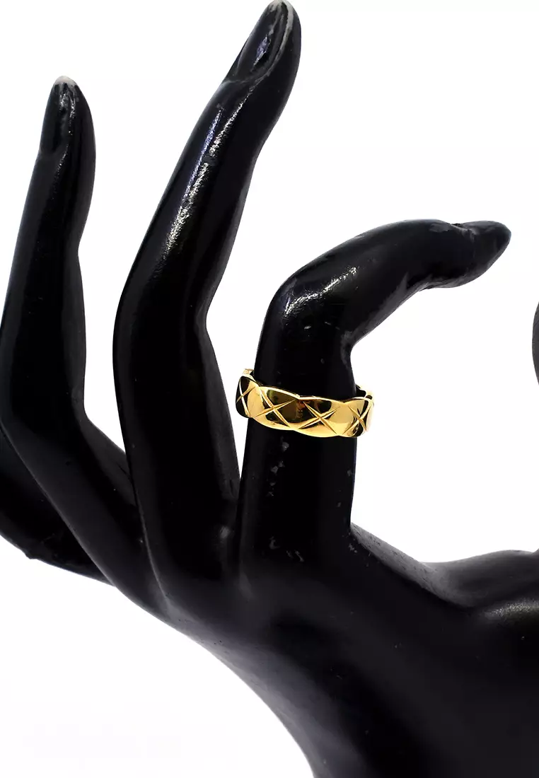18K Japan Made Yellow Gold Lady Ring