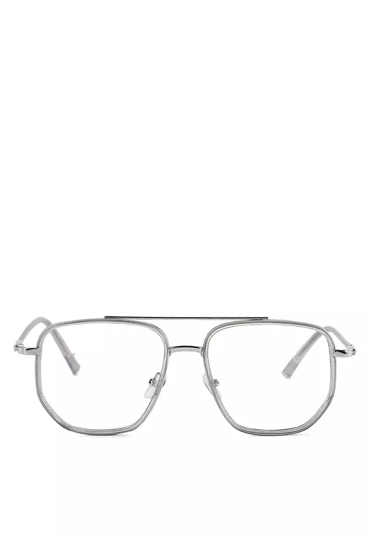 Kacamata Anti Blue Light Gervind Silver Glasses Fashion Unisex