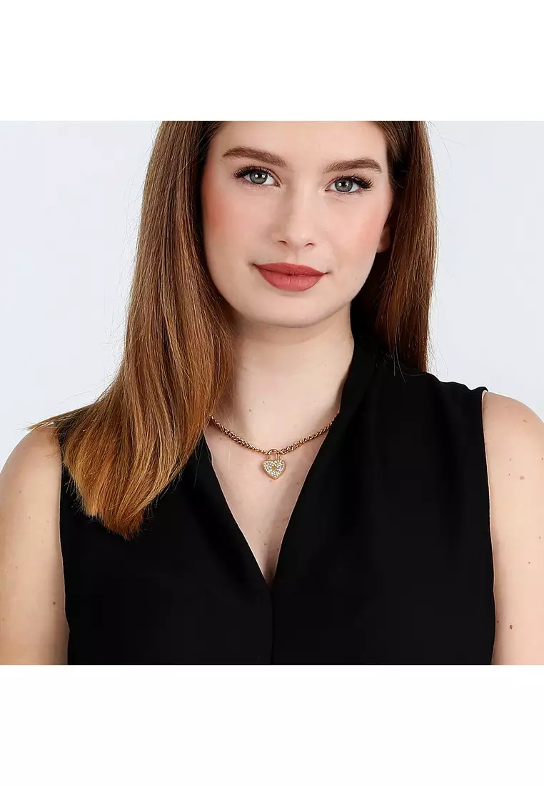 Morellato Abbraccio Collana Donna In Acciaio Con Cristalli, Lunghezza 38+4 Cm, Chiusura Aragosta, SABG26