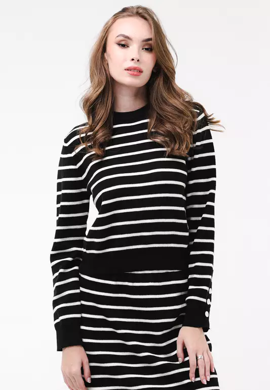 Long Sleeve Knitted Stripe