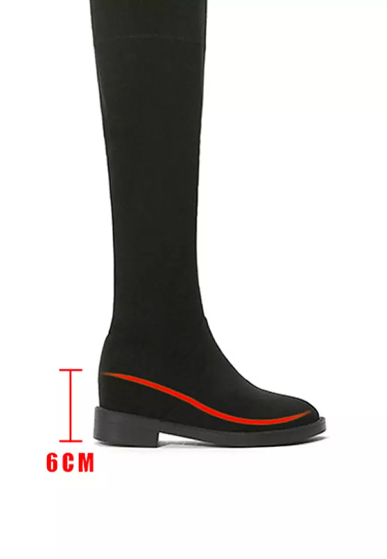 Elastic knee high boots new arrivals