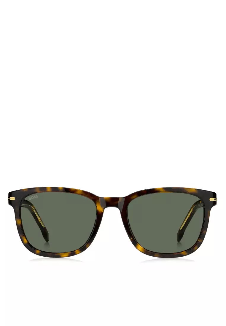 BOSS Sunglasses BOSS 1722/G/S-086-QT, Rectangular Shape with Havana color
