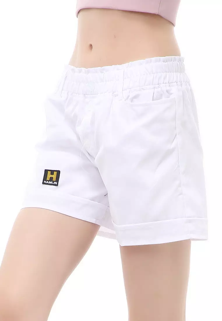 Madoc Short Pants Celana Pendek Kasual Wanita Highwaist Front Pocket Material Cotton ORIGINAL - White