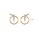 Glamorousky white 925 Sterling Silver Plated Gold Fashion Simple Bar Geometric Circle Stud Earrings with Cubic Zirconia C22F1ACCC7219EGS_2