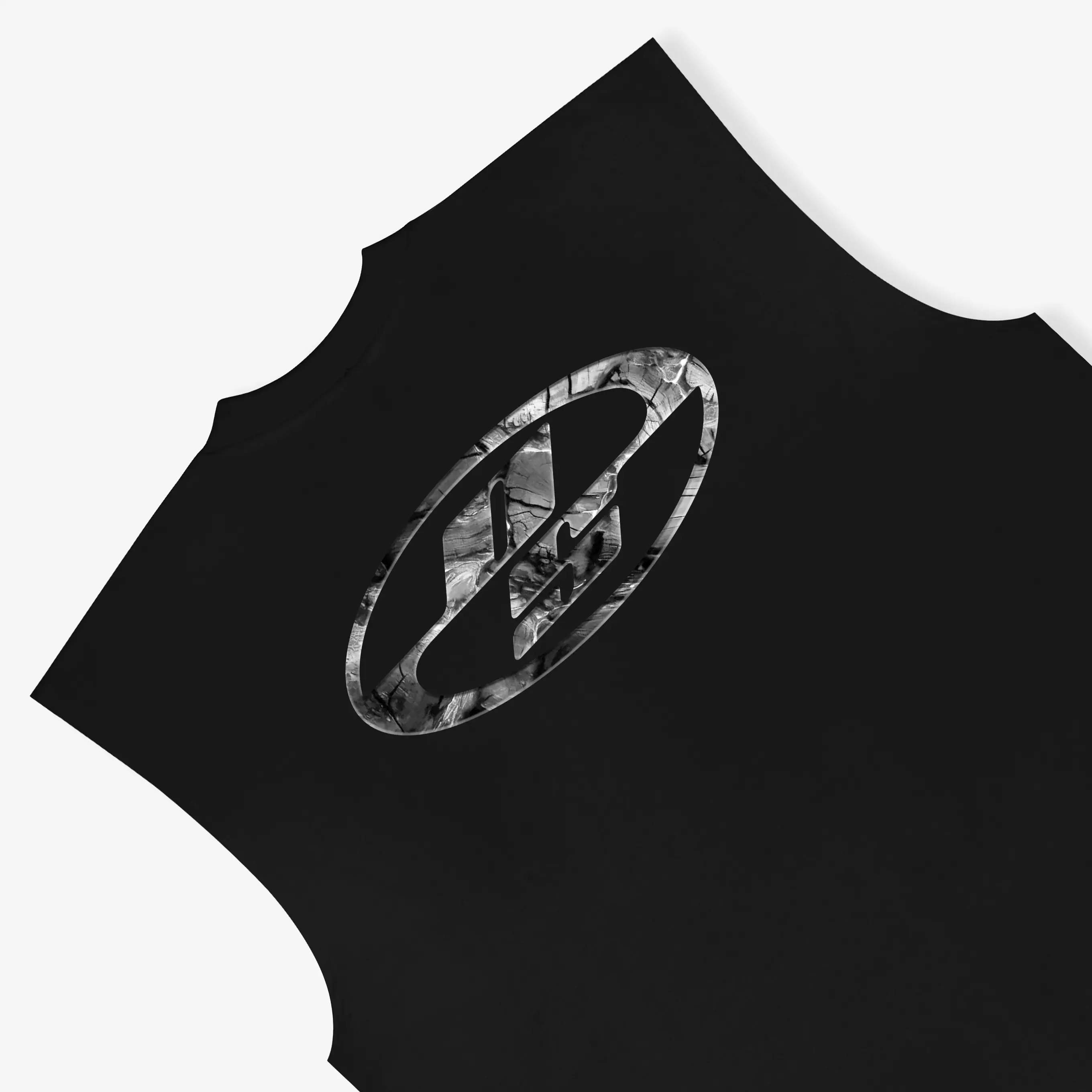 OOTDSUPPLY Oversize Sleeveless Larva White & Blackl Kaos Oversize Singlet015