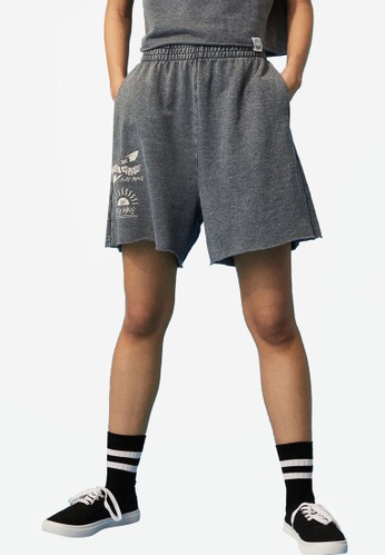 H&M grey High-Waisted Shorts 02CDEAA0713BD3GS_1