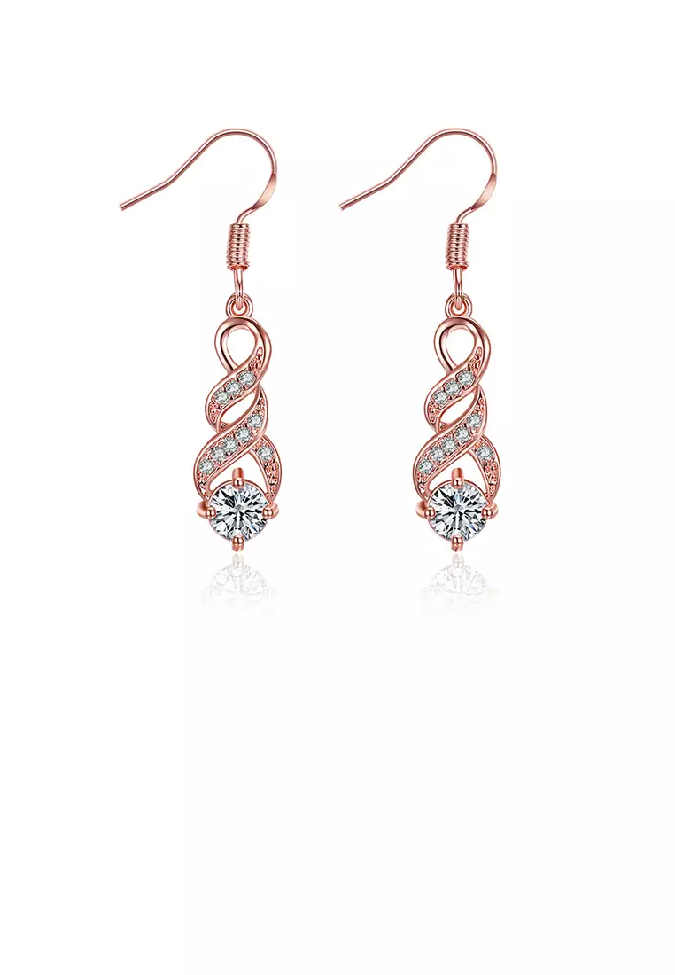 White and clearance rose gold earrings