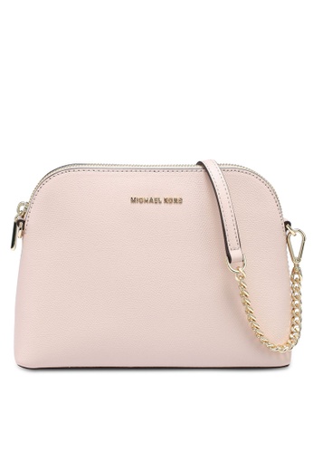 Buy Michael Kors Jet Set Large Zip Dome Leather Crossbody Bag