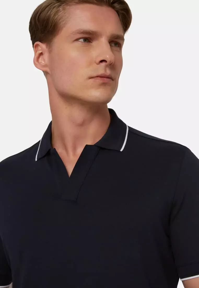 Buy BOGGI MILANO Polo in sustainable performance pique 2023 Online ...