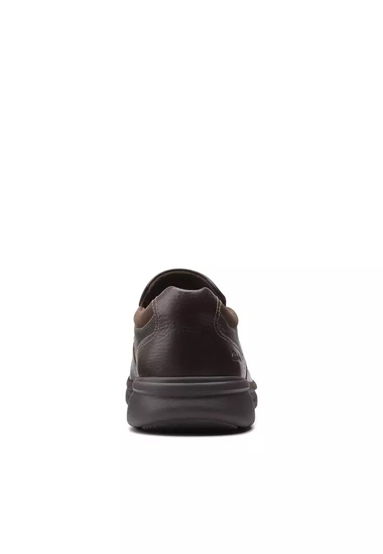 Mens Bradley Step Slip On shoes - Brown Tumbled Leather