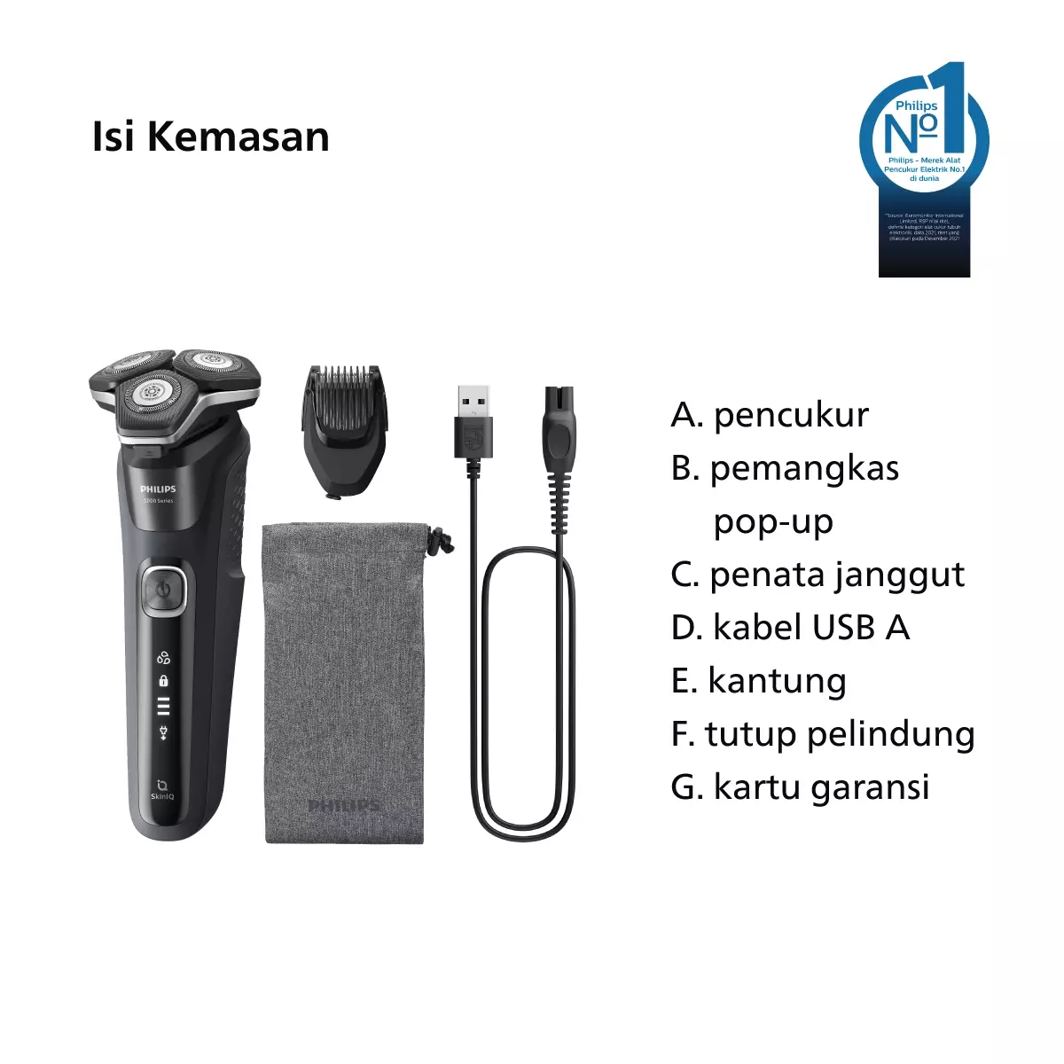 Philips Shaver S5898/17 Beardtrimmer Pencukur Jenggot & Kumis