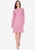 ZALORA WORK pink Brooch Detail Long Sleeve Dress AB346AA7607195GS_4