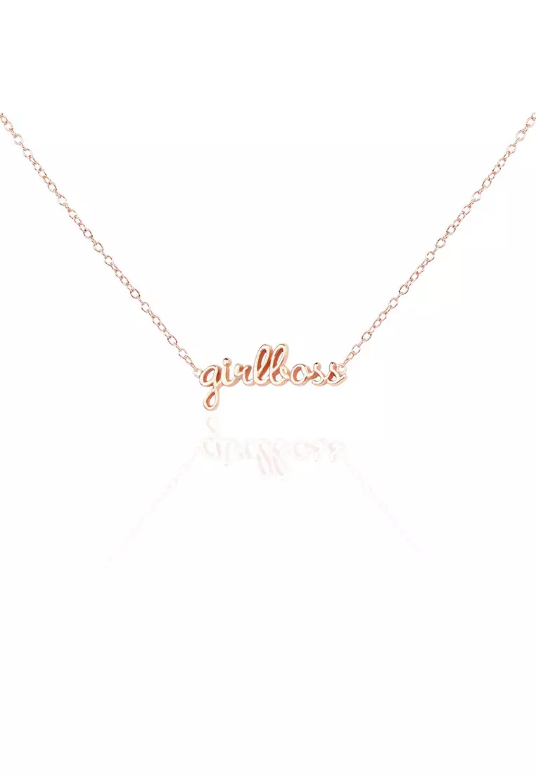 Rose Gold Vermeil Girlboss Necklace