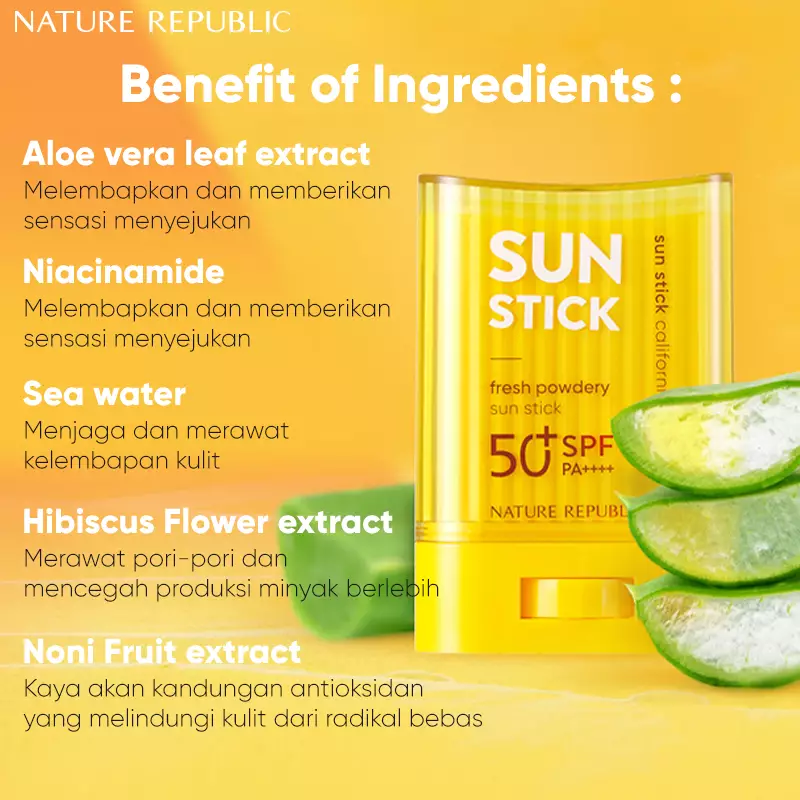 California Aloe Fresh Powdery Sun stick SPF50+ PA+