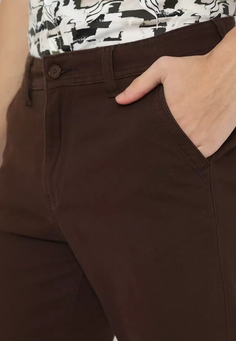 POLICE Celana Chino Panjang Cotton Premium Regular Fit Pria