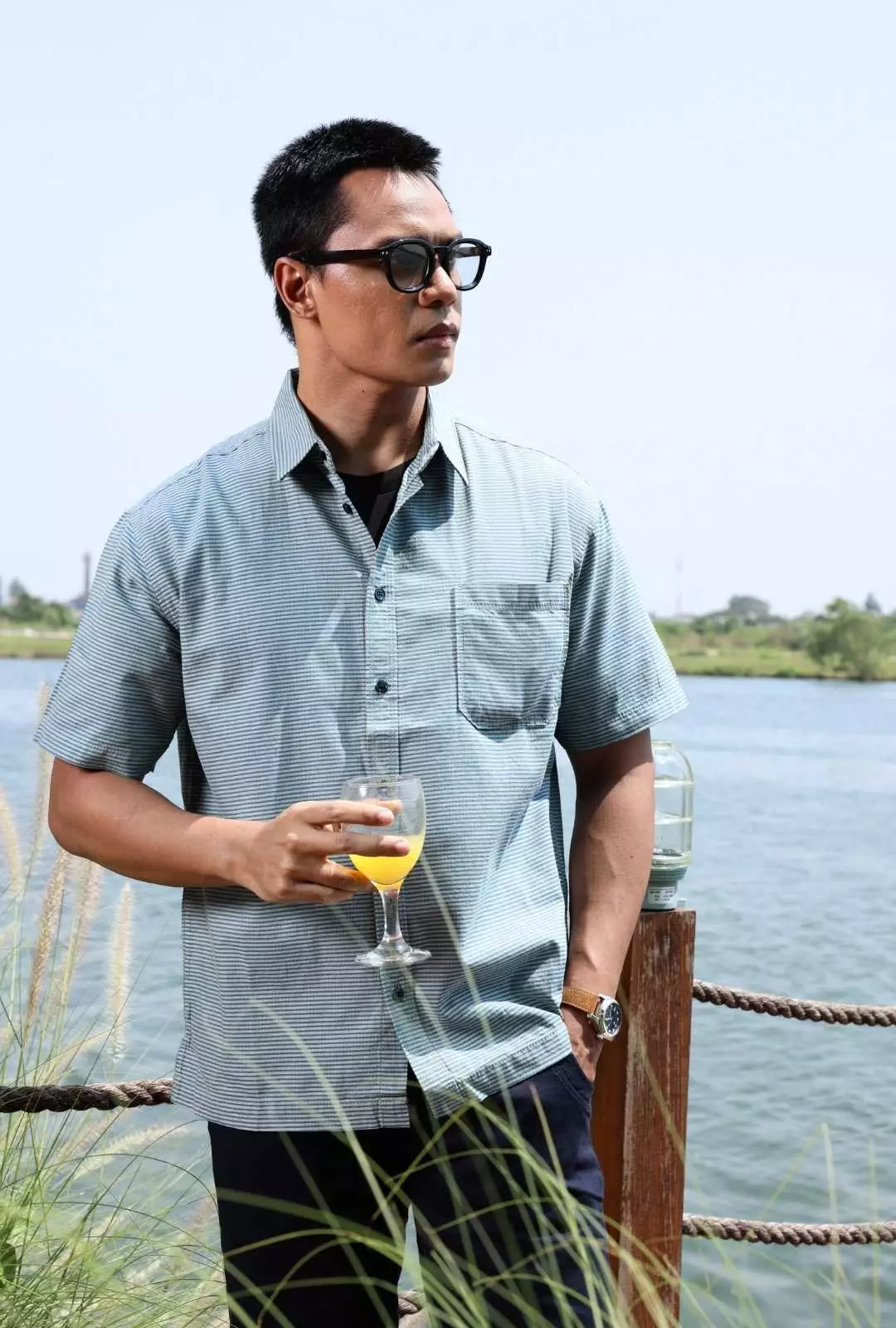 POLICE Kemeja Printing Regular Fit Pria