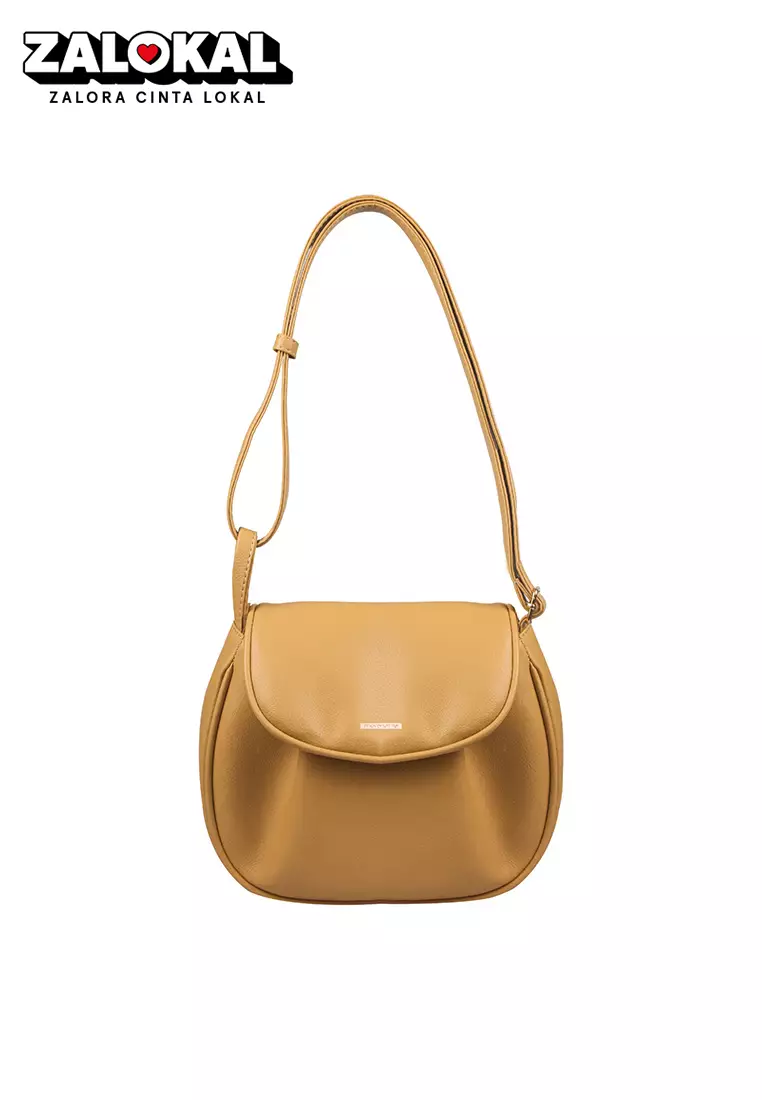 MAYONETTE Elista Sling Bag - Tas Selempang Wanita - Tas Fashion Wanita Terbaru - Mocca