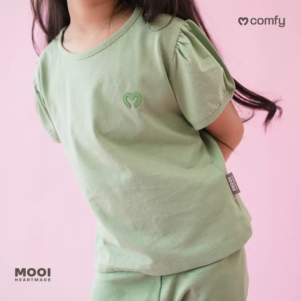 Mooi Kaos Anak Perempuan Comfy Girls Basic T-shirt - Black