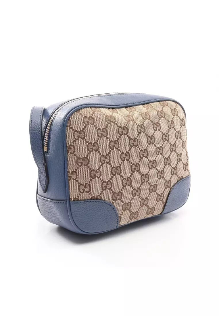 Buy Gucci Gucci Beige Brown Canvas Leather GG BREE Crossbody Camera Bag  449413 2023 Online