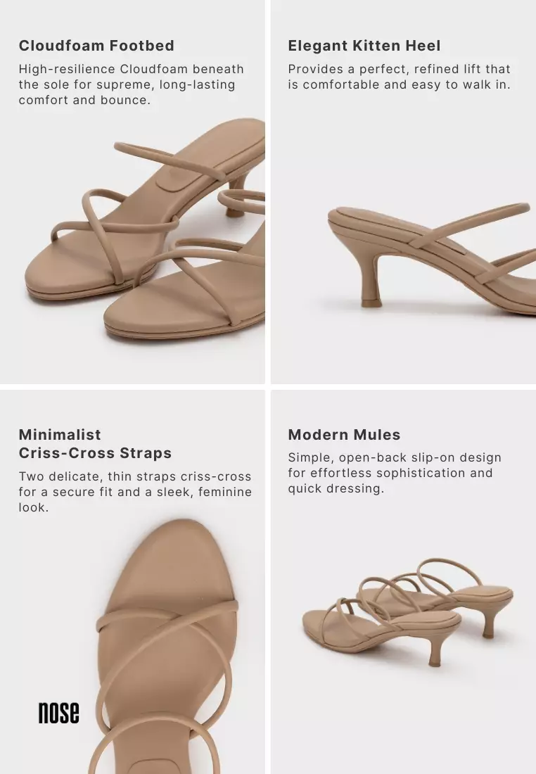 CLOUDFOAM MID HEEL WITH MULTI STRAP