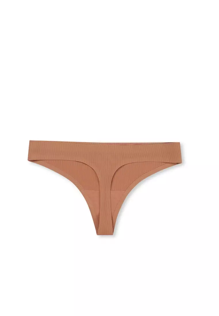 2-Pack Brown Basic Thong, Underwear for Women