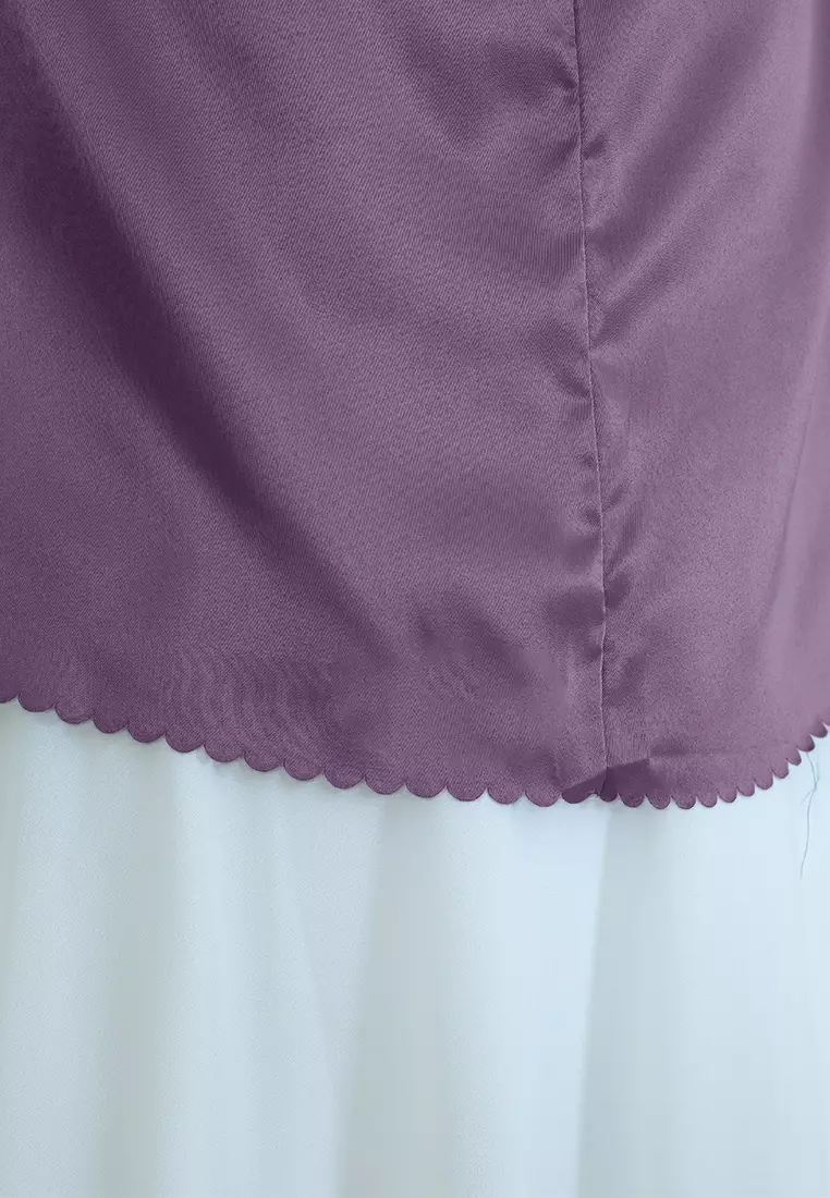 Zelena - Binar Hijab Silk | Hijab Instan | Kerudung Bergo - Herb Petunia