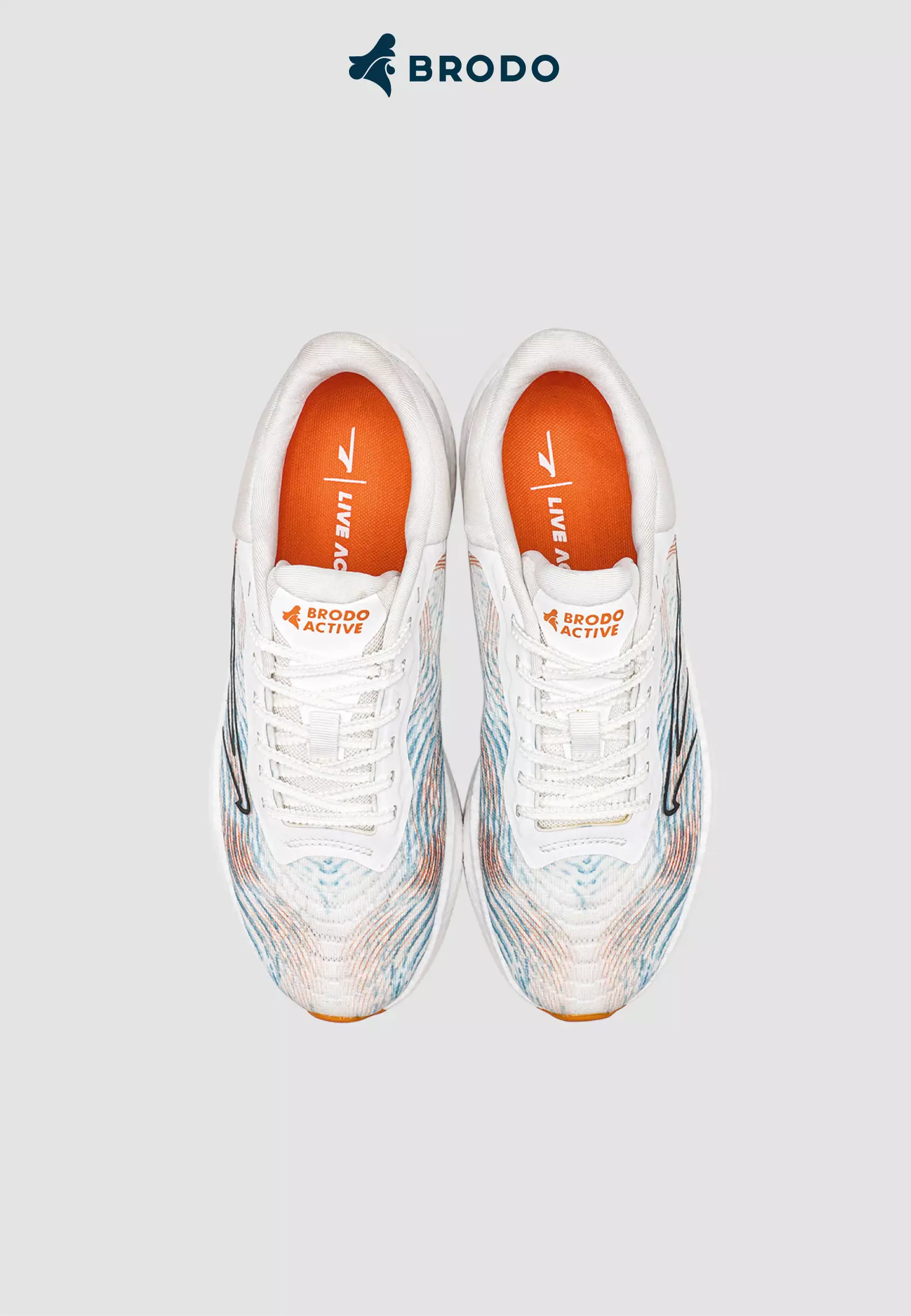 BRODO - Running Shoes Active Venturi White Blue Orange
