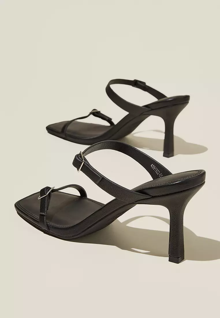 Gracie Double Buckle Mule Heels