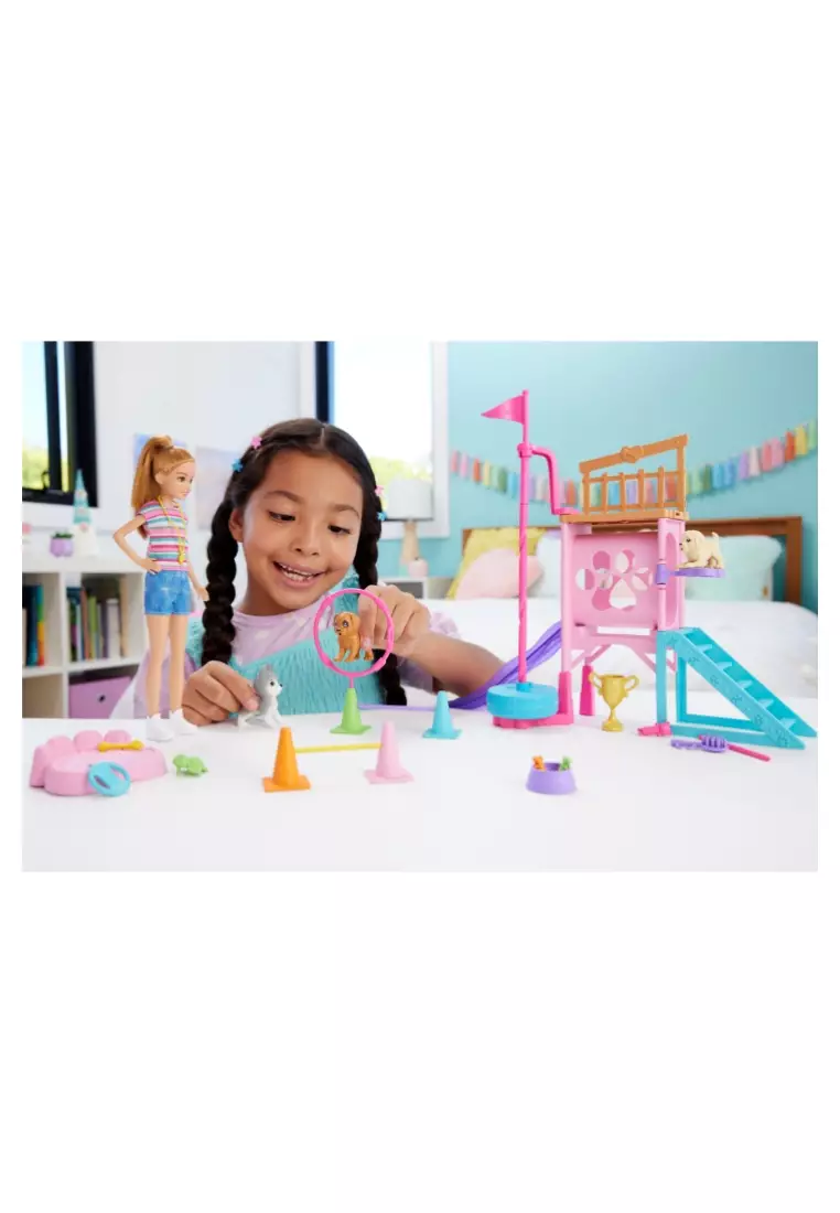 Barbie And Stacie To The Rescue Puppy Playground Playset With Doll, 3 Pet Dog Figures, & Accessories