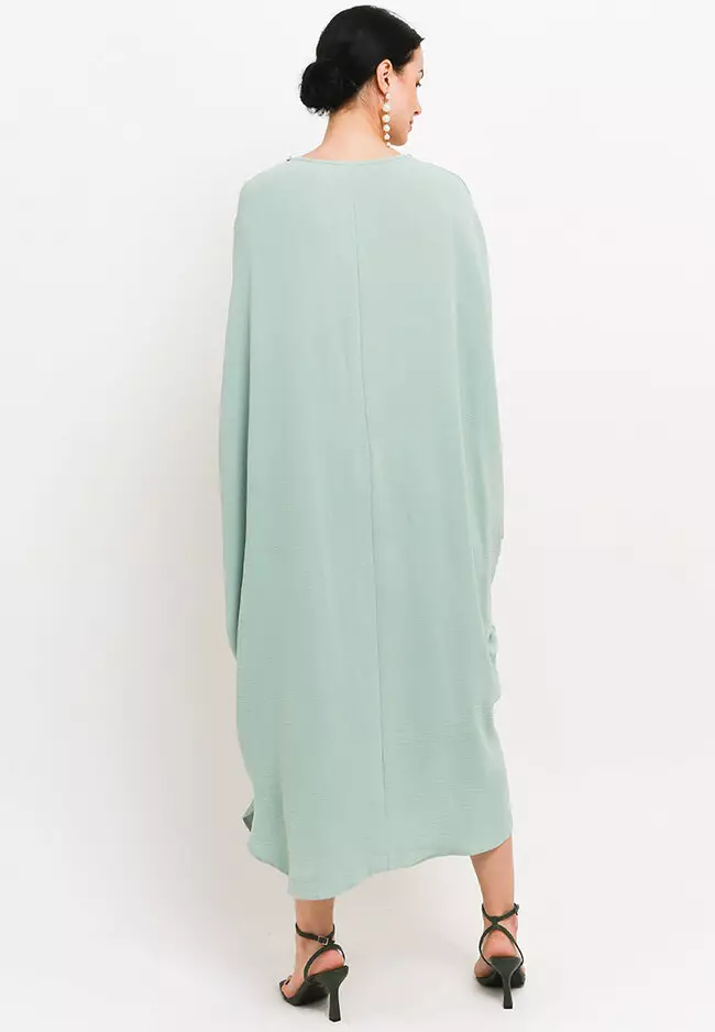 Rainbow Crystal Chain Ruched Kaftan