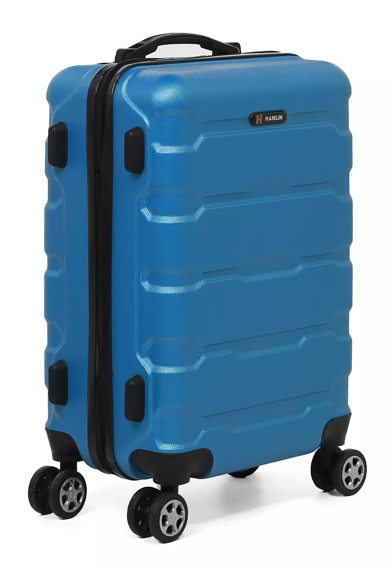 Carlton Koper Hardcase Unisex Size 20 Inch Tas Travel Combination Lock Large Compartment Material ABS+PVC Coated ORIGINAL - Light Blue