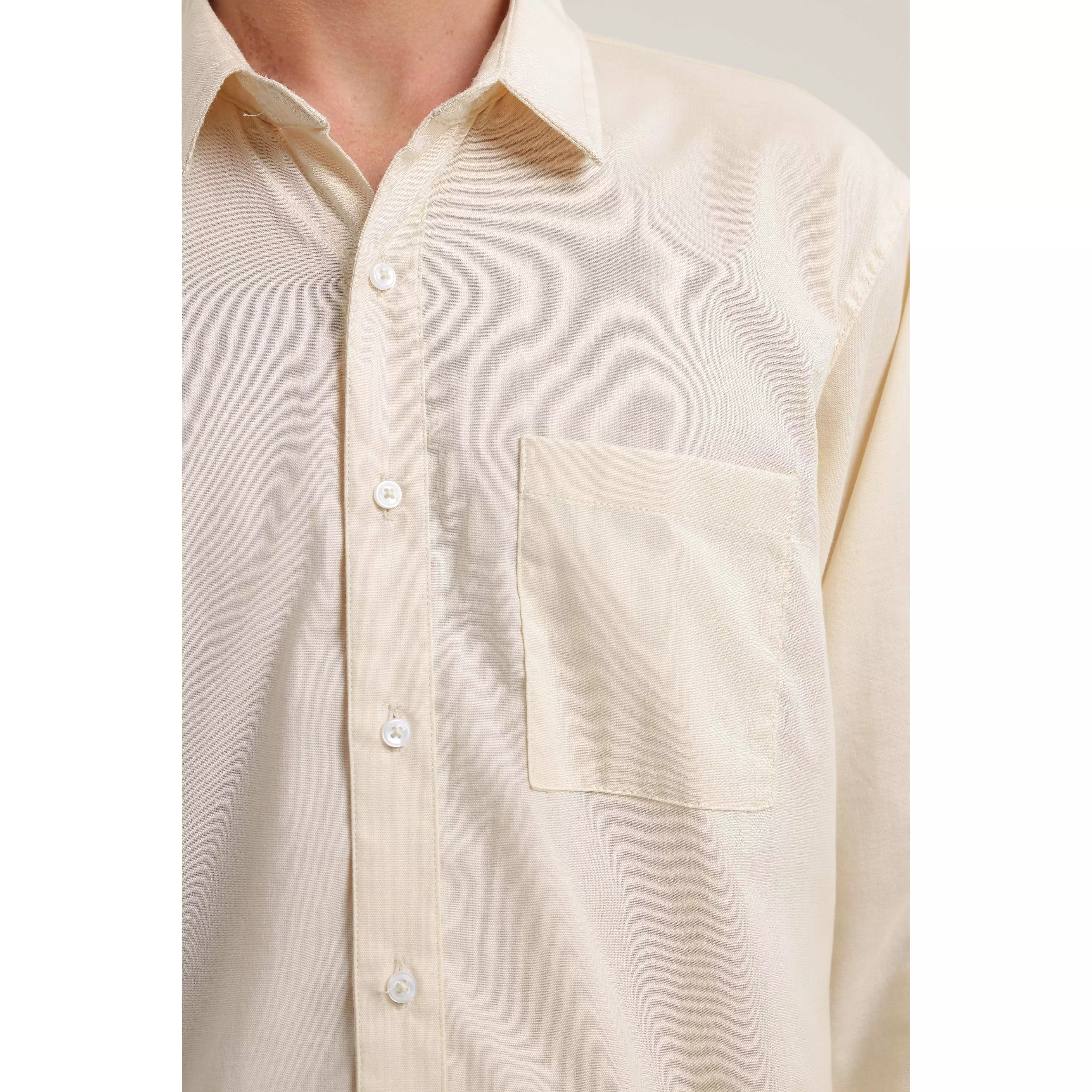 LARUSSO Big Size Kemeja Pria Basic Oxford Lengan Panjang - Moonstruck