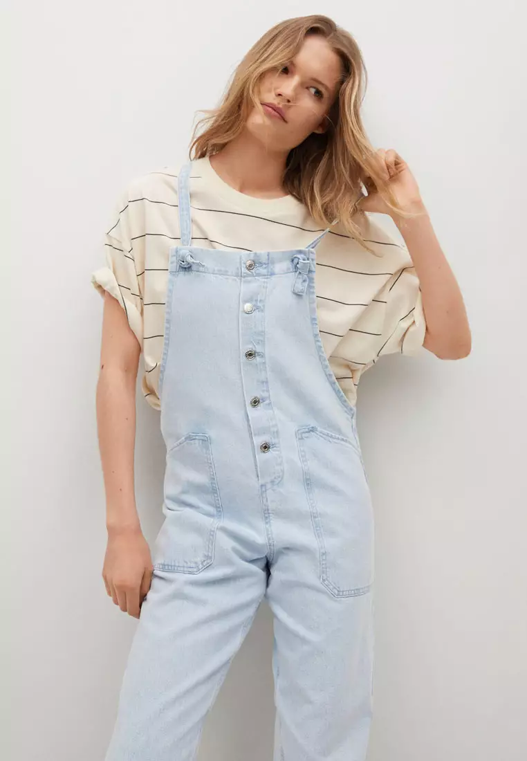 Long Denim Dungarees