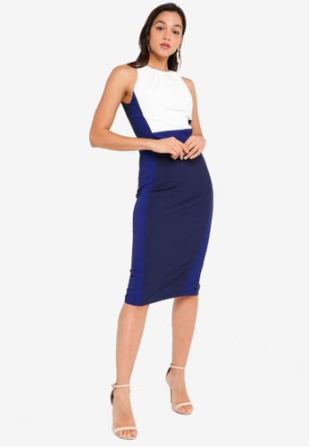 Jual Paper Dolls Colourblock Midi Dress Original Zalora Indonesia