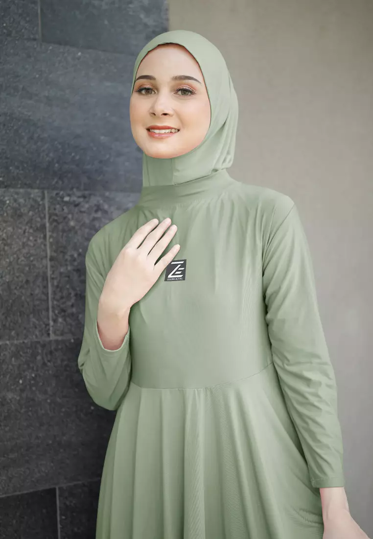Zelena - Atasan Olahraga Wanita Ivy Longsleeve Tunic Bigsize