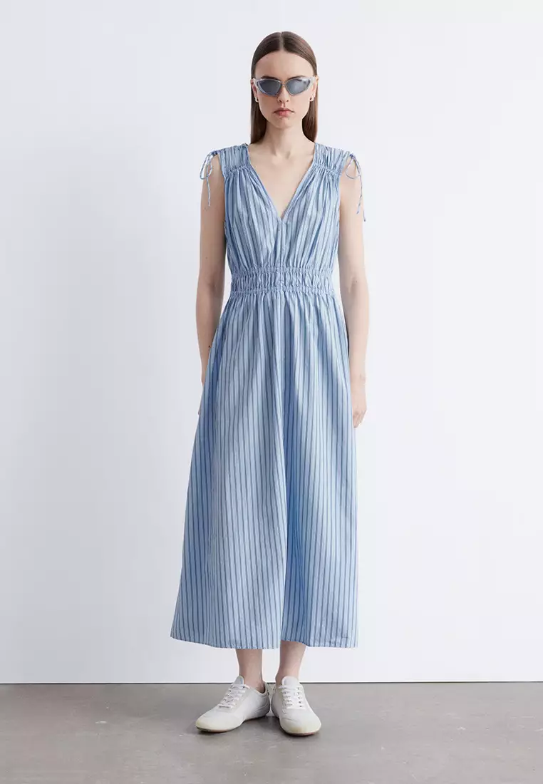 Tie-Detailed Midi Dress