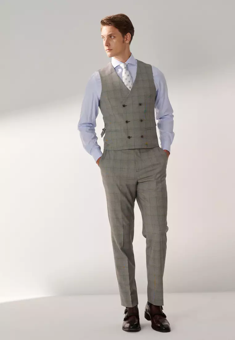 Light Blue Textured Slim Shirt