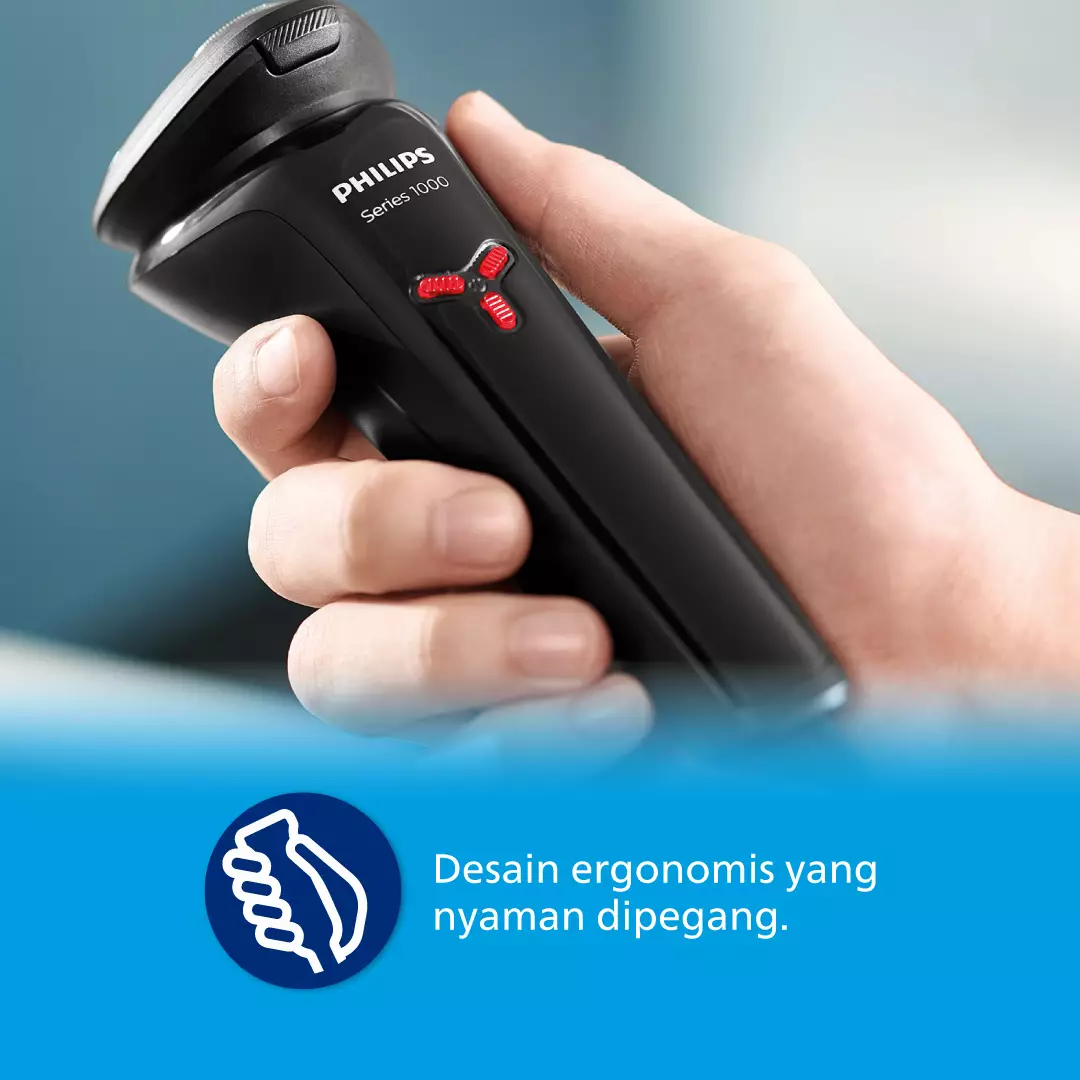 Philips Shaver 3HD 1000 Series S1103/02 Pencukur Jenggot & Kumis