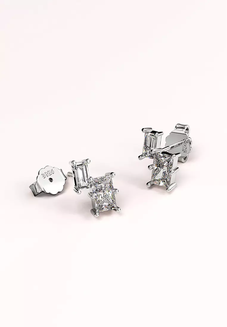 Solid Silver Stellar Stud Earrings