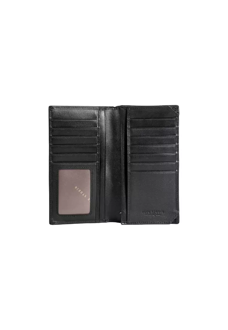 Men's Calf Leather Multi Cards ID Bifold Long Wallet JWC 40854