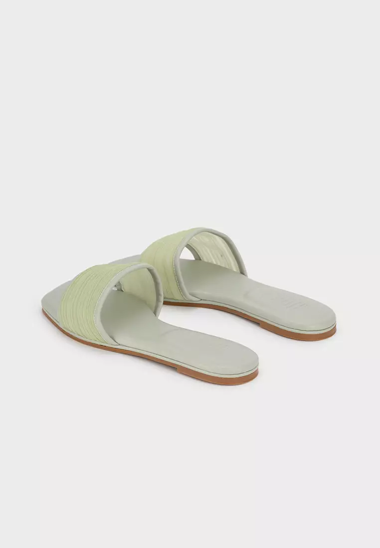 MESH PLEATED UPPER CLOUDFOAM FLAT SLIDE